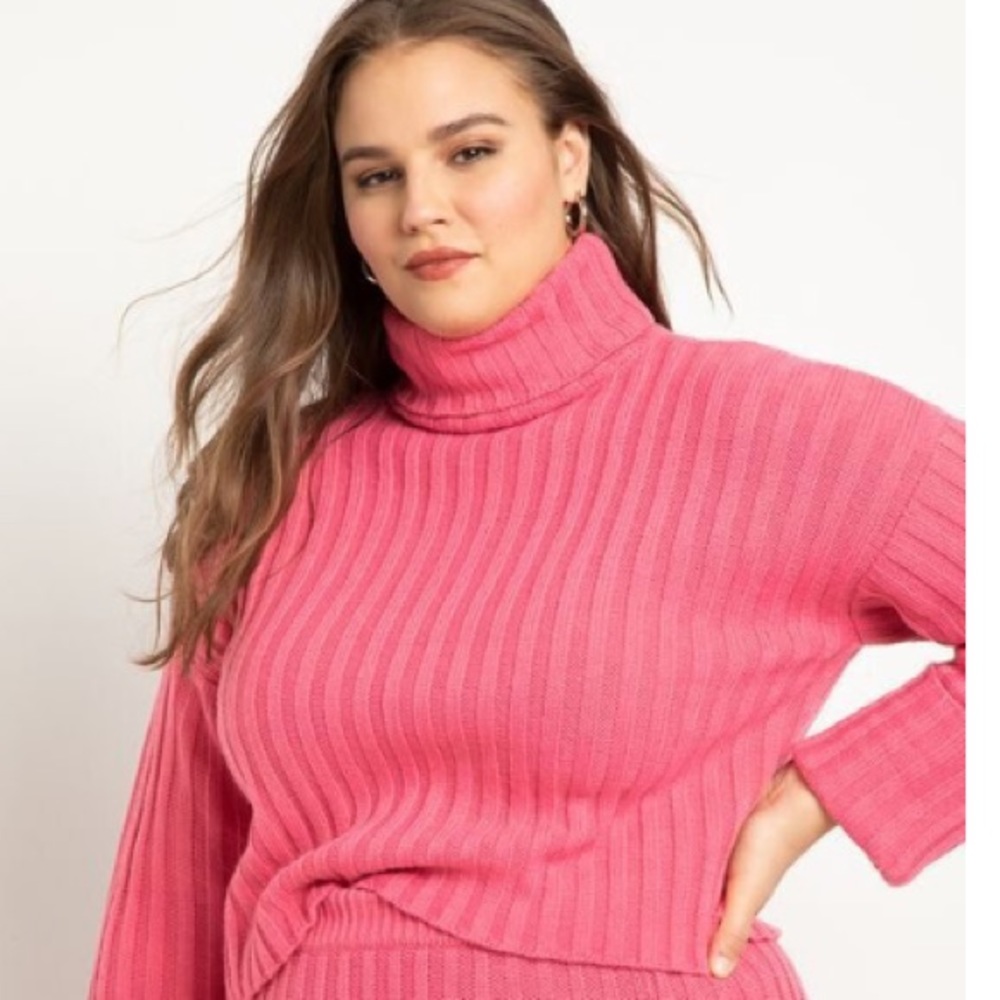 Pink Turtleneck Sweater. Size 14/16.